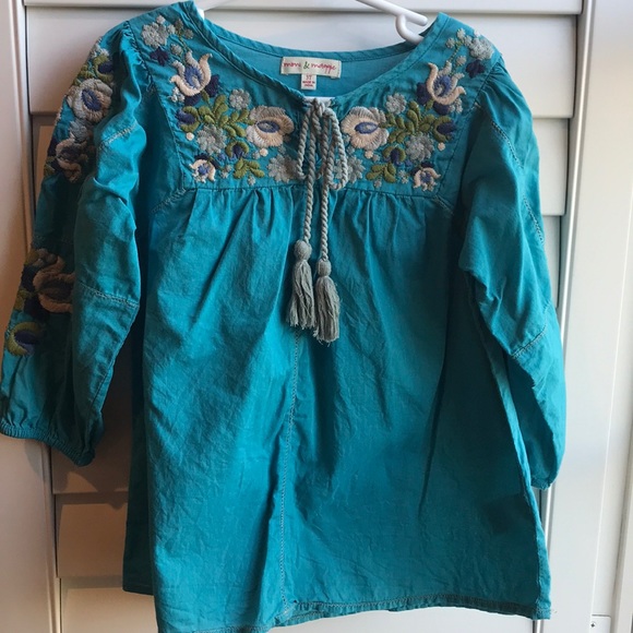 maggie embroidered tunic dress